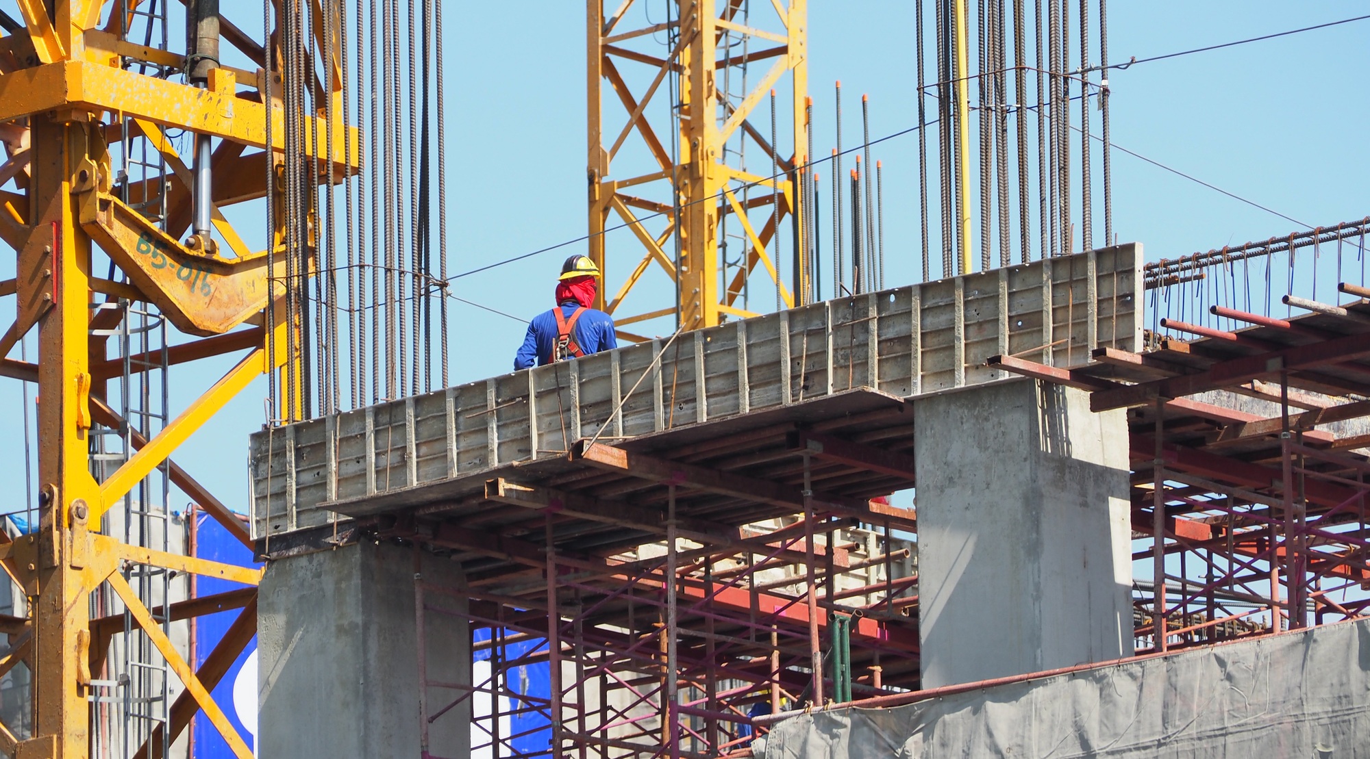 Labor or worker on building construction site.
